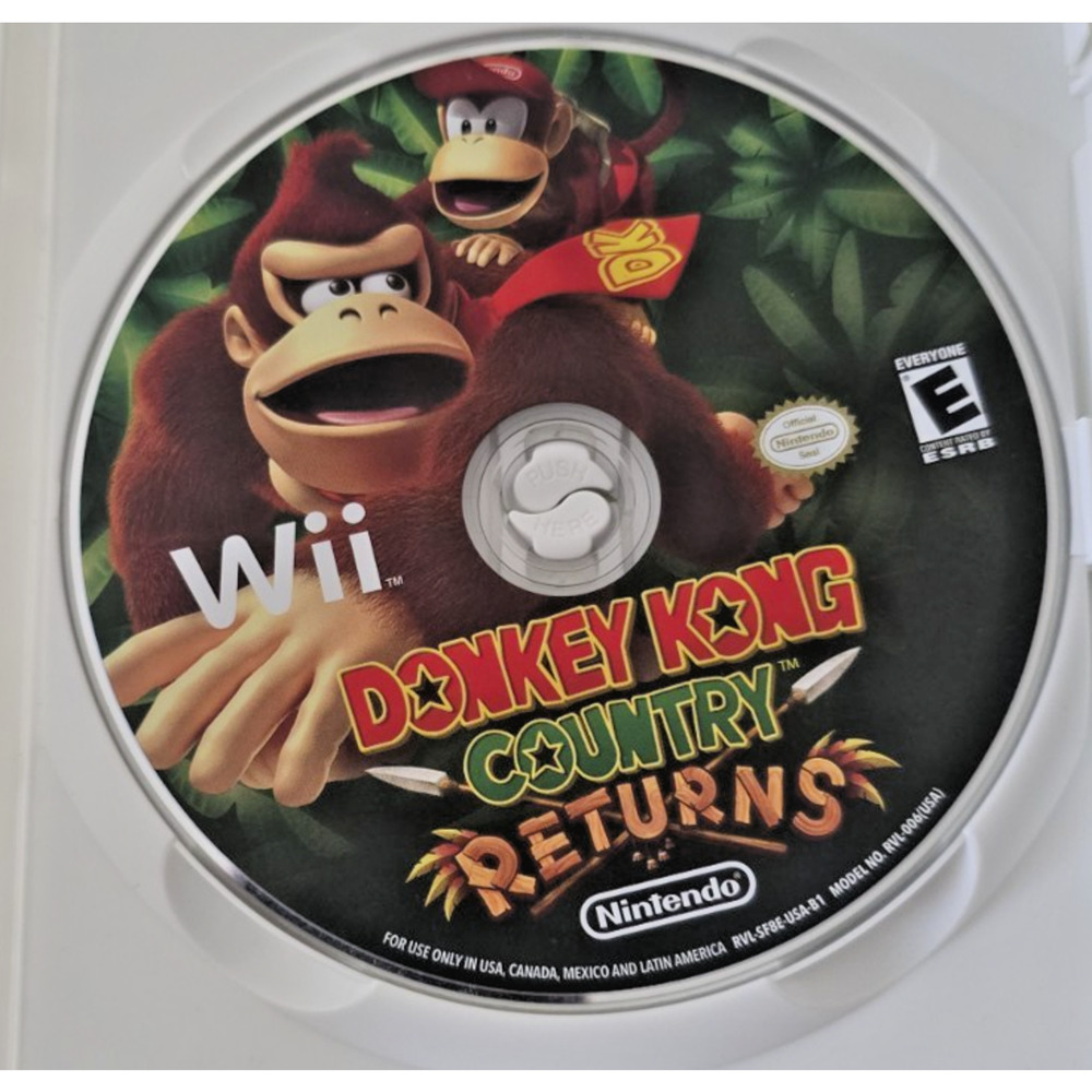Donkey Kong Country Returns Wii Tested Working Disc Blank Case No Manual